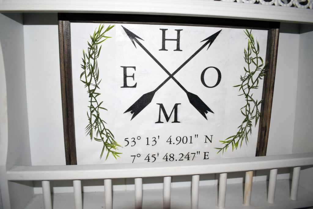 Home Schild Landhausstil