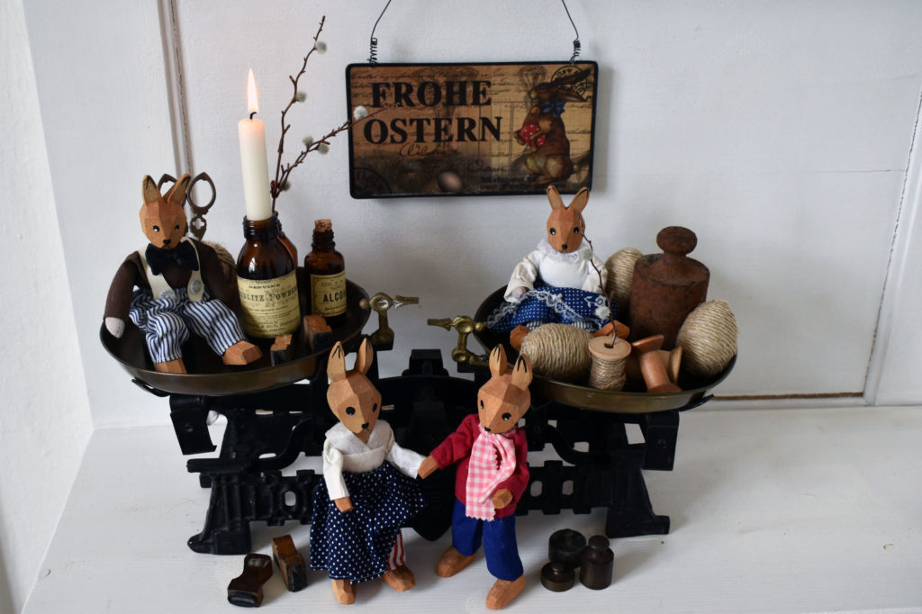 deko ostern shabby nostalgie alte hasen