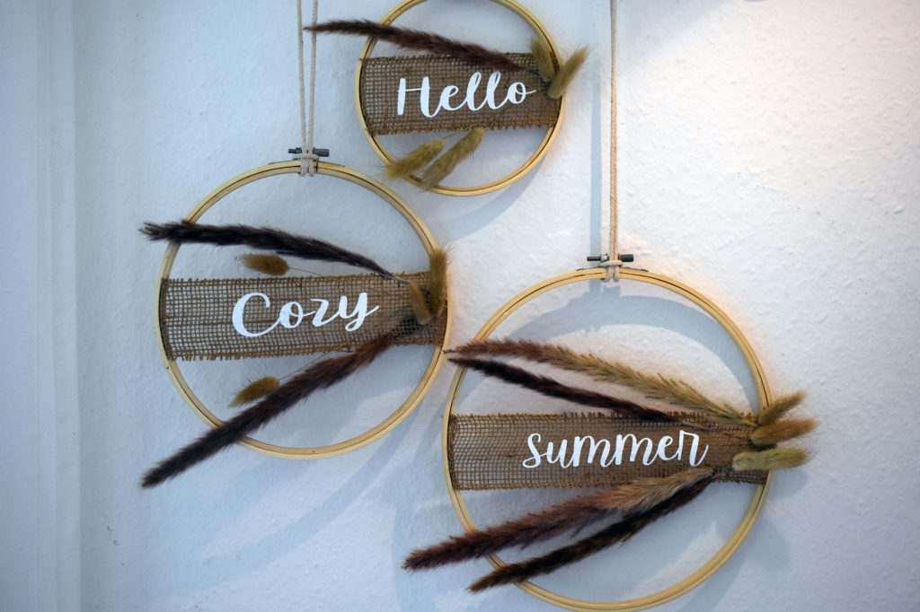 Bohostyle Sommerdeko DIY Stickrahmen