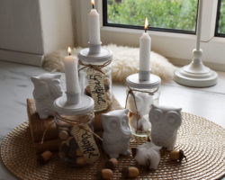 DIY- Kerzenleuchter aus Einmachgläsern