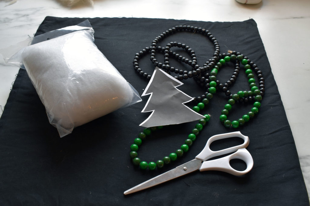 DIY Tannengirlande schwarz grün XMAS