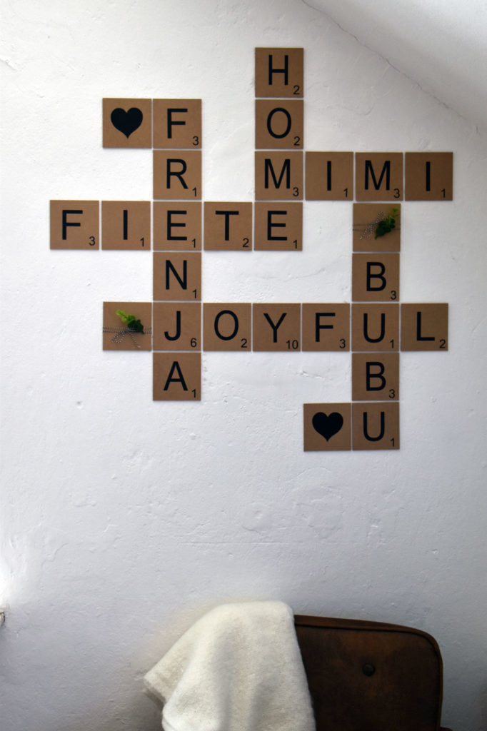 Wandbild Scrabble DIY