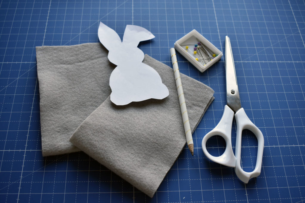 DIY Bestecktaschen Filz Osterhasen