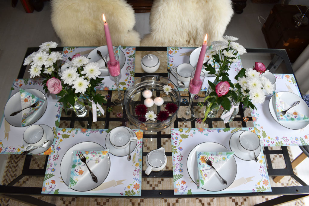 Kaffeetafel Deko Geburtstag Blumen