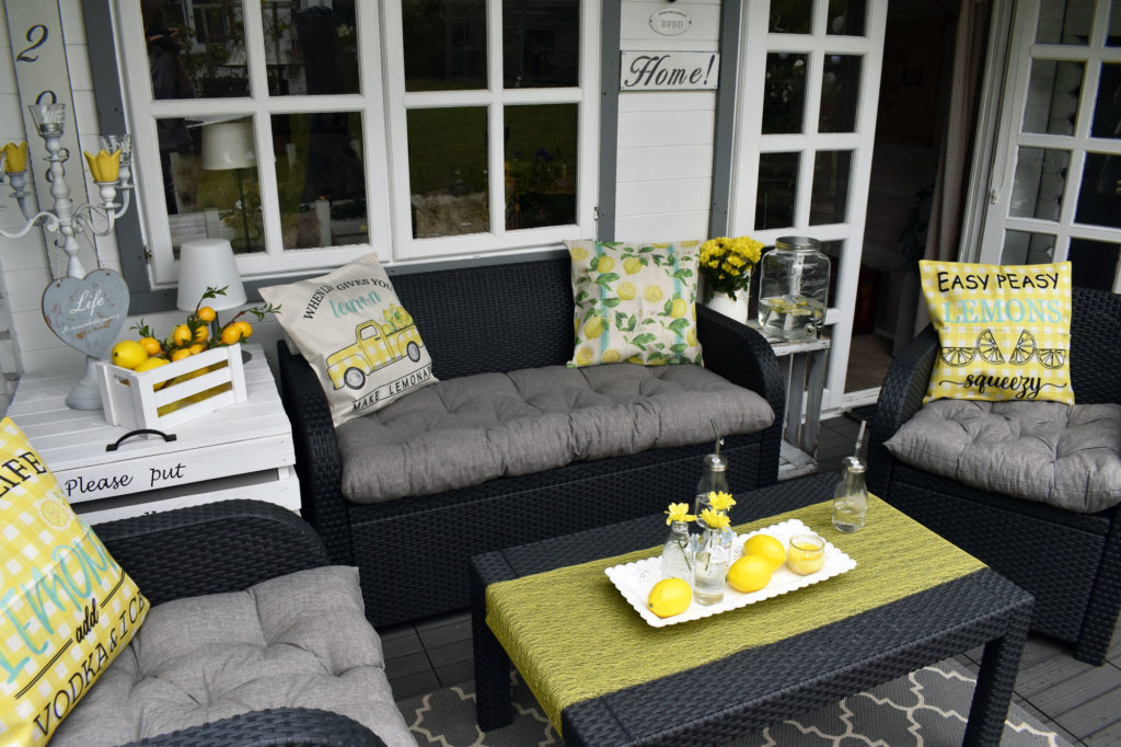 Veranda Sommerdeko Zironen Garten Farmhaus Landhaus