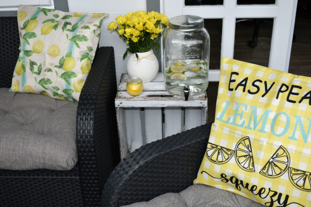 Veranda Sommerdeko Zironen Garten Farmhaus Landhaus