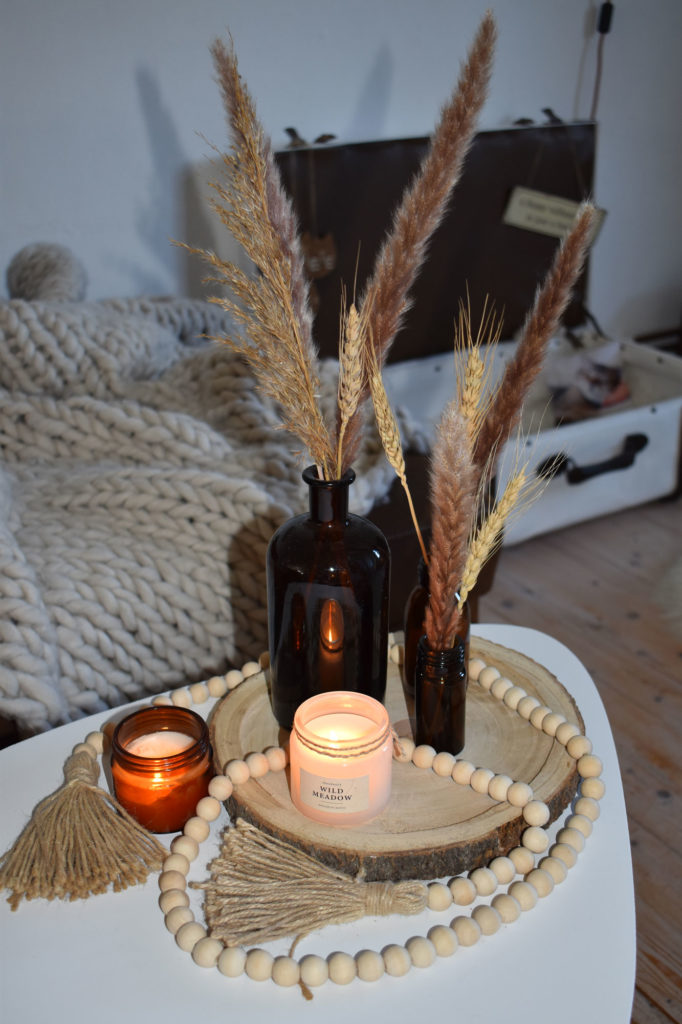 Herbstdeko Wohnzimmer Landhaus Farmhaus rustikal