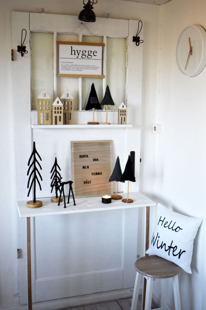 Winter Deko scandi minimalistisch Esszimmer