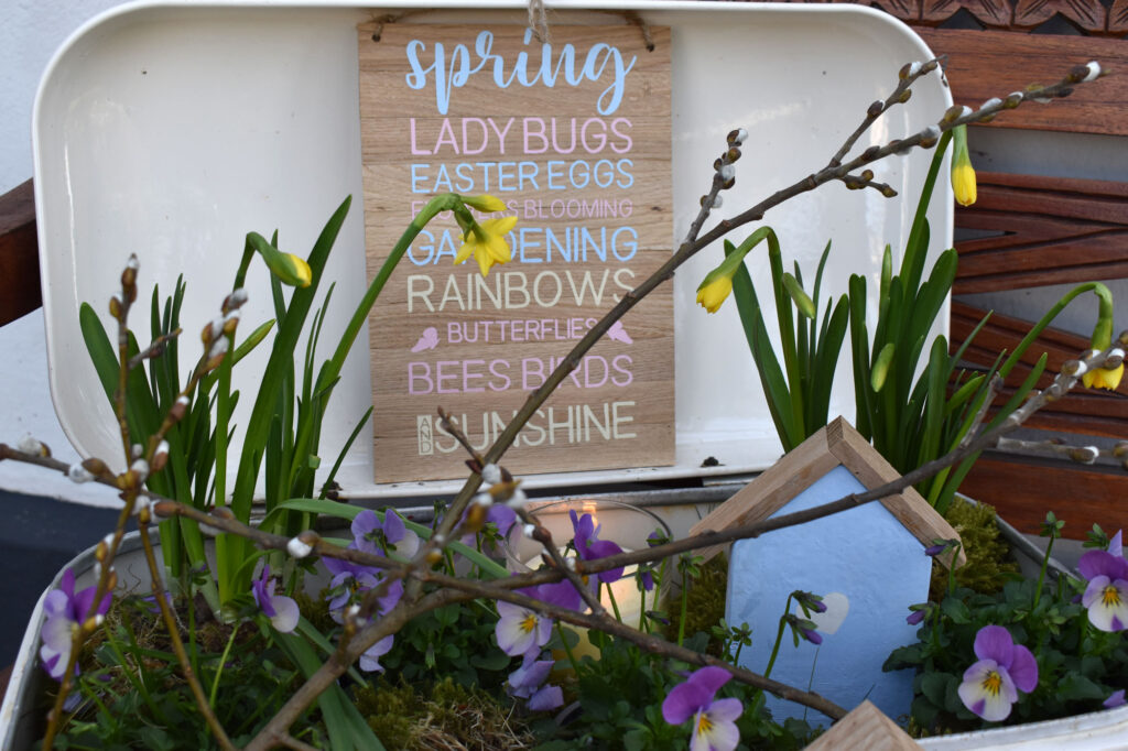 Gartendeko Frühling Scandideko Shabbydeko