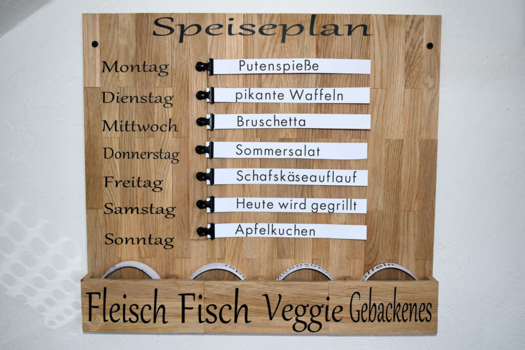 DIY Easy-Sticks Speiseplan Farmhaus Landhaus