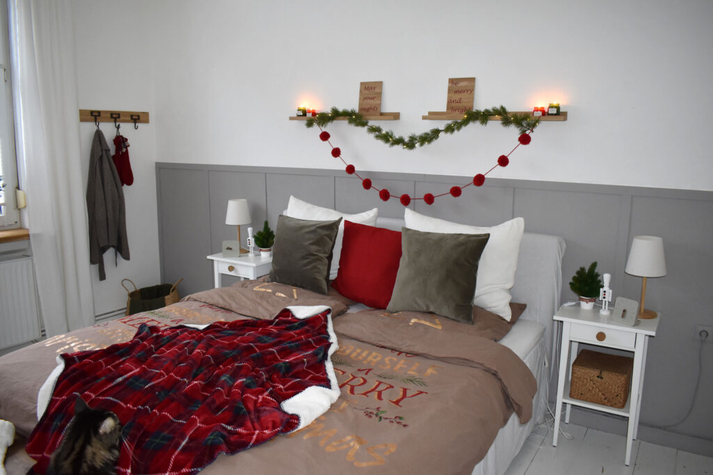 schlafzimmer xmas Weihnachtsdeko traditionell christmas