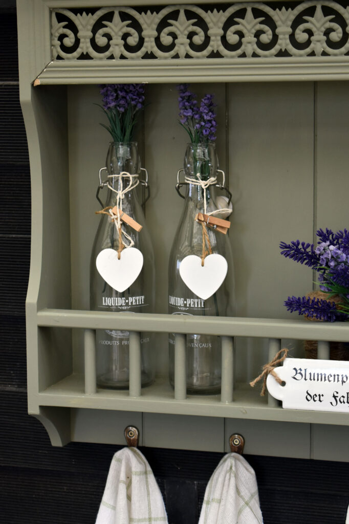 Tellerregal Gartendeko Shabby Vintage Lavendeldeko