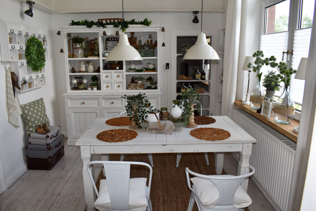 Sommerdeko Esszimmer Summerdecor Rustikal Rustic decor farmhouse farmhouselook