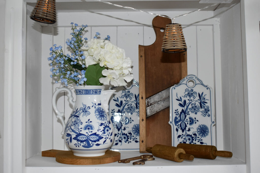 Sommerdeko Rustikal Spätsommer blau Esszimmer