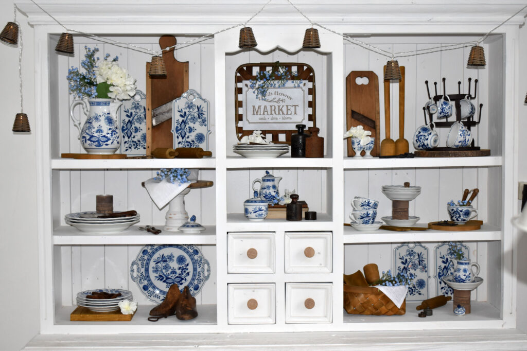 Sommerdeko Rustikal Spätsommer blau Esszimmer