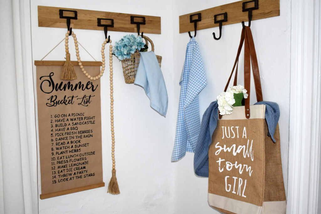 Sommerdeko Rustikal Spätsommer blau Esszimmer