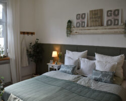 Frühlingsgrün im Schlafzimmer